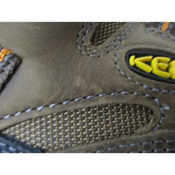 USED KEEN Men's Utility Braddock Low Soft Toe Industrial Shoes,Brown/Orange-Sz10