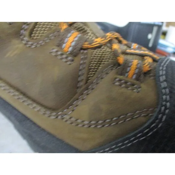 USED KEEN Men's Utility Braddock Low Soft Toe Industrial Shoes,Brown/Orange-Sz10