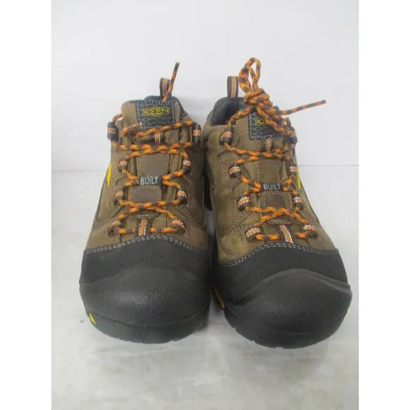 USED KEEN Men's Utility Braddock Low Soft Toe Industrial Shoes,Brown/Orange-Sz10