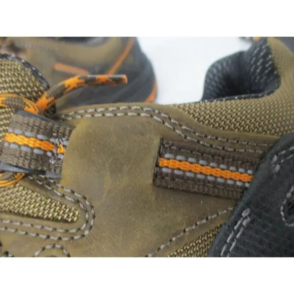 USED KEEN Men's Utility Braddock Low Soft Toe Industrial Shoes,Brown/Orange-Sz10