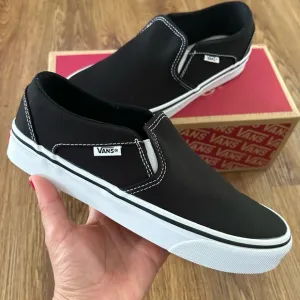 VANS Asher black slip on shoes sneakers women’s 7 new in box