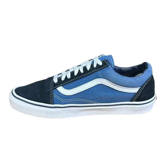 Vans Authentic Blue Low Top Canvas Skateboard Sneakers Shoes Men's 9 Wm 10.5