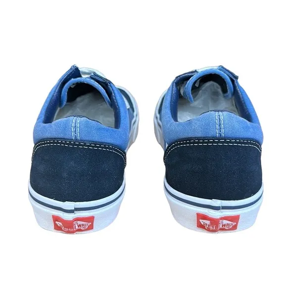 Vans Authentic Blue Low Top Canvas Skateboard Sneakers Shoes Men's 9 Wm 10.5