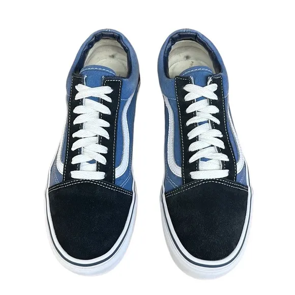 Vans Authentic Blue Low Top Canvas Skateboard Sneakers Shoes Men's 9 Wm 10.5