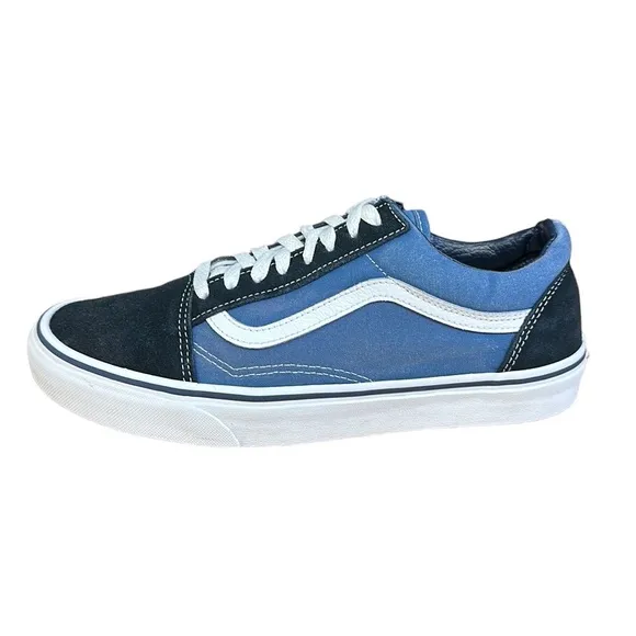 Vans Authentic Blue Low Top Canvas Skateboard Sneakers Shoes Men's 9 Wm 10.5