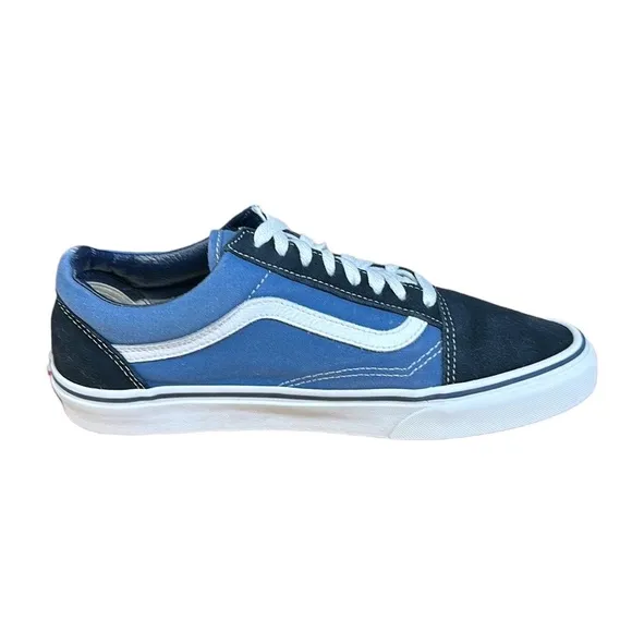 Vans Authentic Blue Low Top Canvas Skateboard Sneakers Shoes Men's 9 Wm 10.5