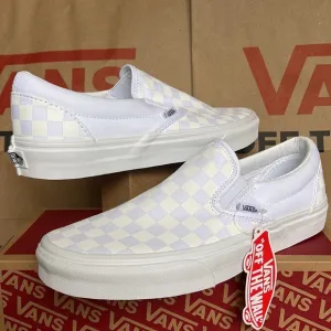 Vans Classic Men’s Slip On Checkerboard True White/ True White sneakers