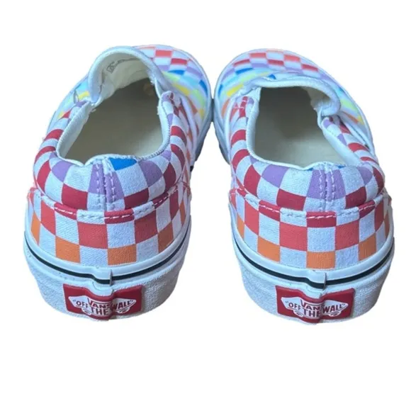 Vans Colorful Checkered Kids Slip-On Shoes