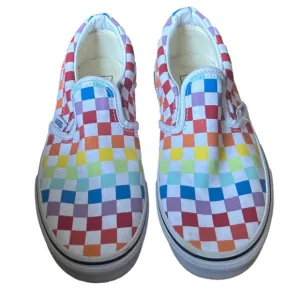Vans Colorful Checkered Kids Slip-On Shoes