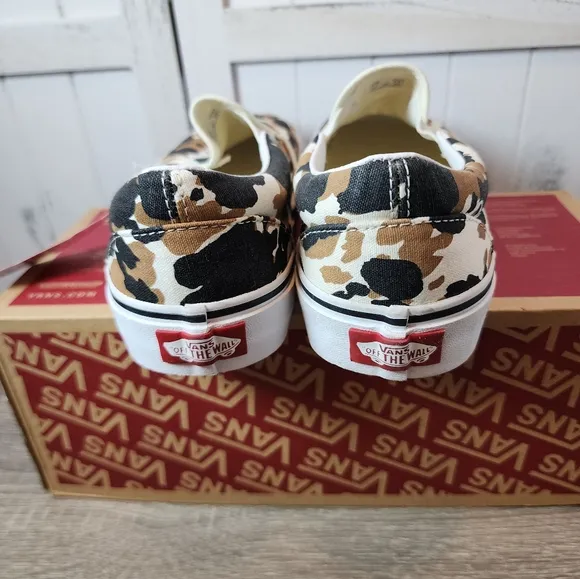 Vans Cow Print Slip-On Shoes Canvas Sneakers