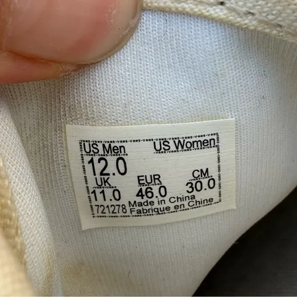 VANS Era Canvas Save Our Planet World Map Sneakers Shoes size 12
