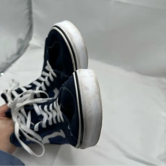 VANS Filmore Hi Navy Blue Suede Canvas Shoes Men's Size 13