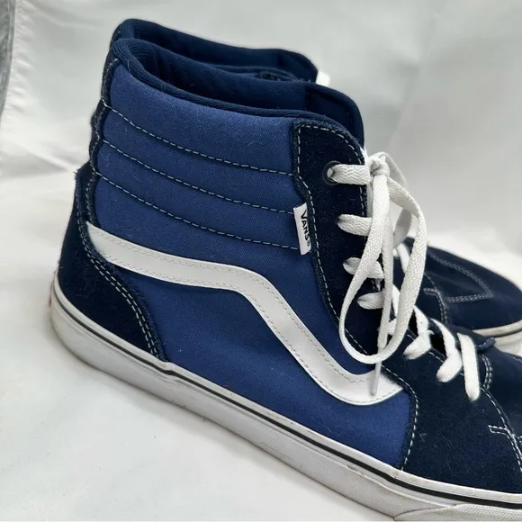 VANS Filmore Hi Navy Blue Suede Canvas Shoes Men's Size 13