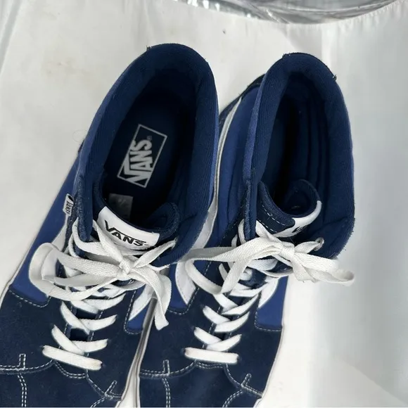 VANS Filmore Hi Navy Blue Suede Canvas Shoes Men's Size 13