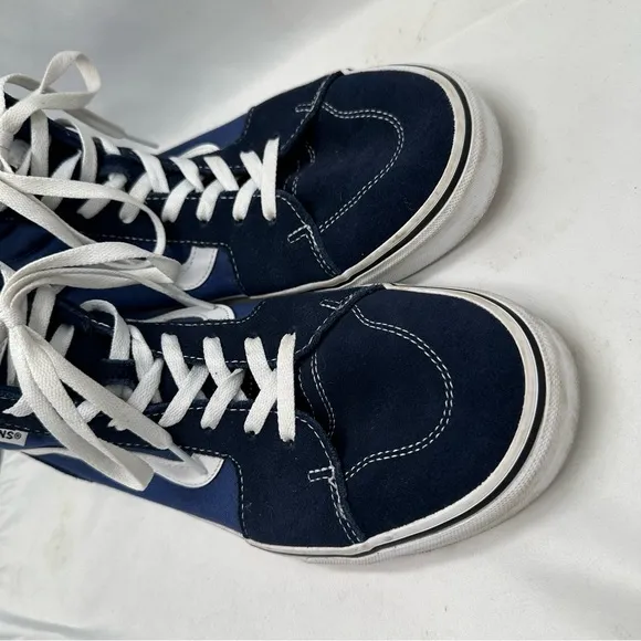 VANS Filmore Hi Navy Blue Suede Canvas Shoes Men's Size 13