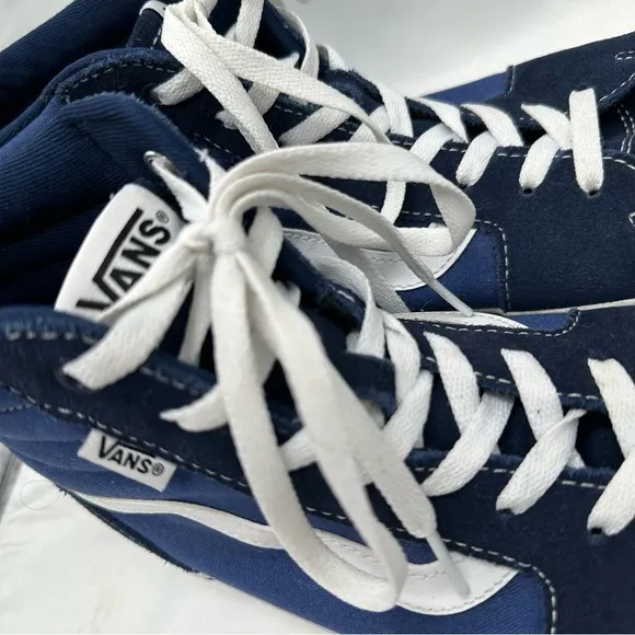 VANS Filmore Hi Navy Blue Suede Canvas Shoes Men's Size 13