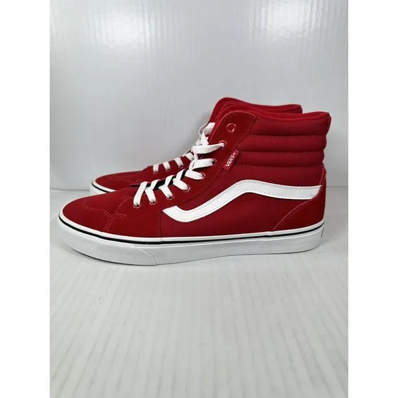 Vans Filmore Hi Top Canvas Chili Pepper Red White VN0A5KXTCPE Size 11 NEW