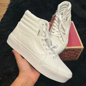 VANS filmore hi top white platform lace up shoes sneakers women’s 9 new