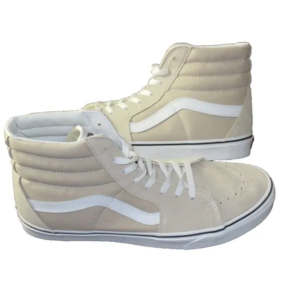 Vans Men's Sk8-Hi Color theory French Oak Beige Canvas Suede shoes Sizes NIB