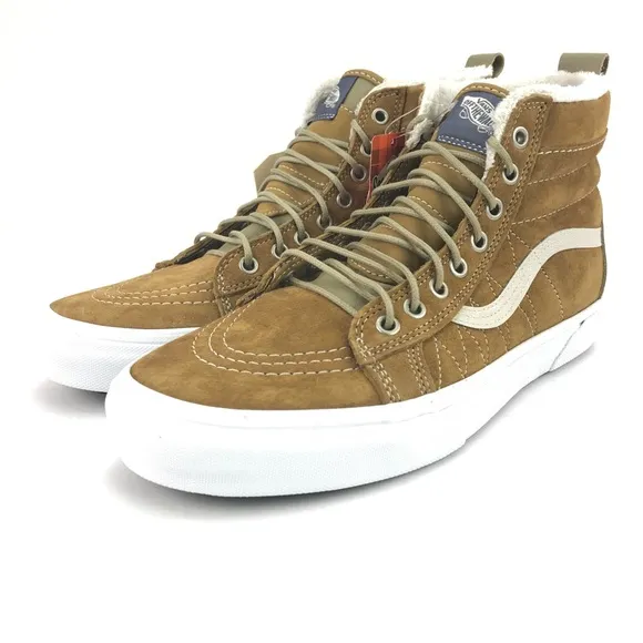 Vans Mens SK8 HI MTE Cumin Slate Green White Shoes