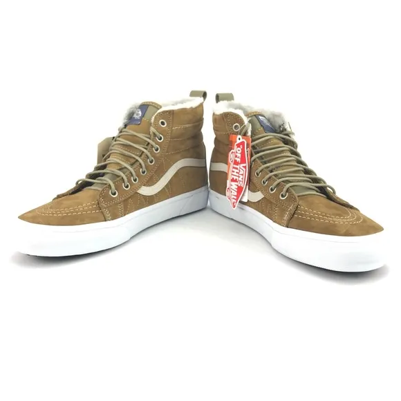 Vans Mens SK8 HI MTE Cumin Slate Green White Shoes
