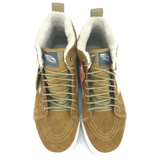 Vans Mens SK8 HI MTE Cumin Slate Green White Shoes