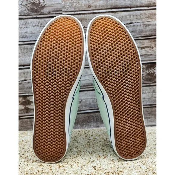 Vans Mint Green Lace Up Canvas Women's Shoes Size 10