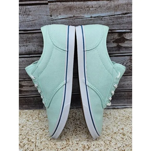 Vans Mint Green Lace Up Canvas Women's Shoes Size 10