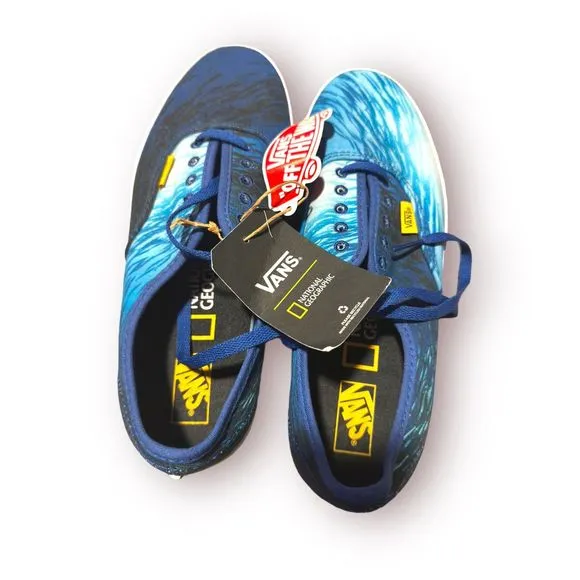 VANS National Geographic Ocean Slip On Sneakers Size‎ 8