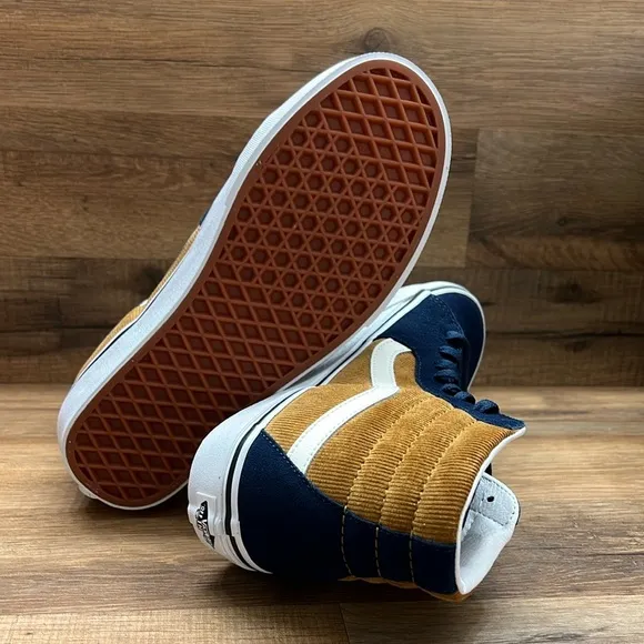 Vans Navy and Brown High-Top Sneakers