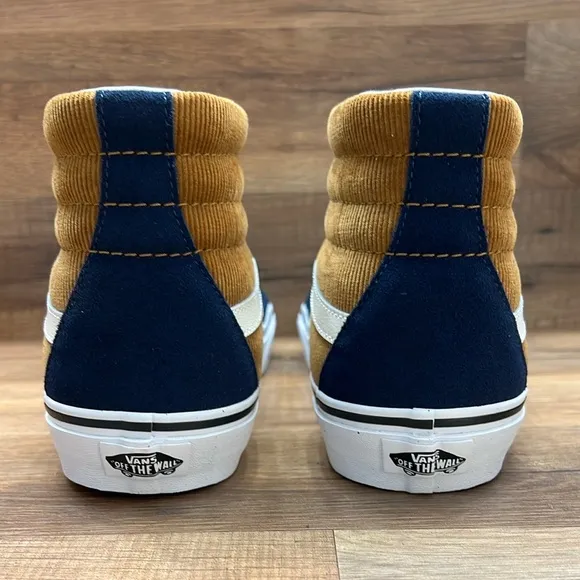 Vans Navy and Brown High-Top Sneakers