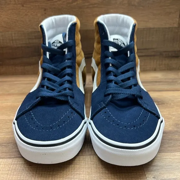 Vans Navy and Brown High-Top Sneakers
