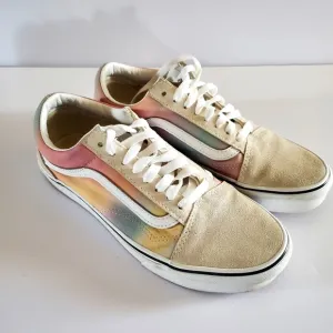 Vans Old Skool Aura Shift Multicolor Sneaker Shoes Women's Size 9 Suede Canvas