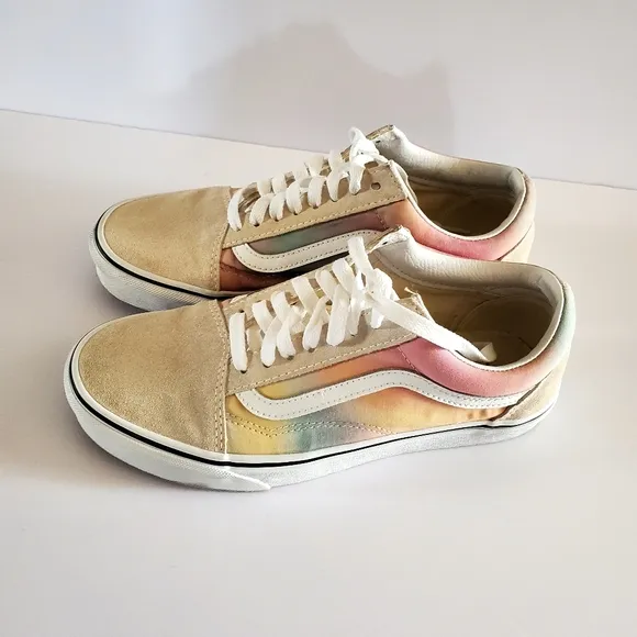 Vans Old Skool Aura Shift Multicolor Sneaker Shoes Women's Size 9 Suede Canvas