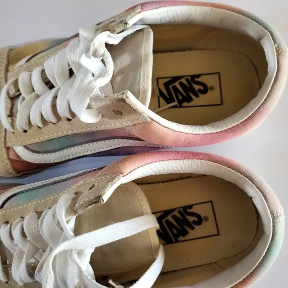 Vans Old Skool Aura Shift Multicolor Sneaker Shoes Women's Size 9 Suede Canvas