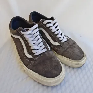 Vans Old Skool Pig Suede Rabbit Grey White Skater Sneaker Coated EcoDry Casual