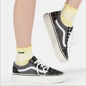 Vans Old Skool Woven Check Platform Sneakers Size 9.5 Women