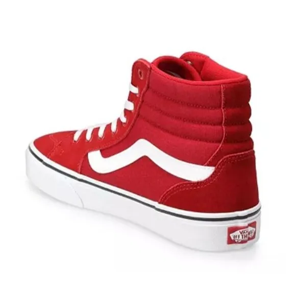 Vans Shoes Men's 13 Red Chili Pepper Filmore Hi Suede Canvas Skater VN0A5KXTCPE