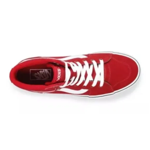 Vans Shoes Men's 13 Red Chili Pepper Filmore Hi Suede Canvas Skater VN0A5KXTCPE