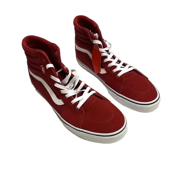Vans Shoes Men's 13 Red Chili Pepper Filmore Hi Suede Canvas Skater VN0A5KXTCPE