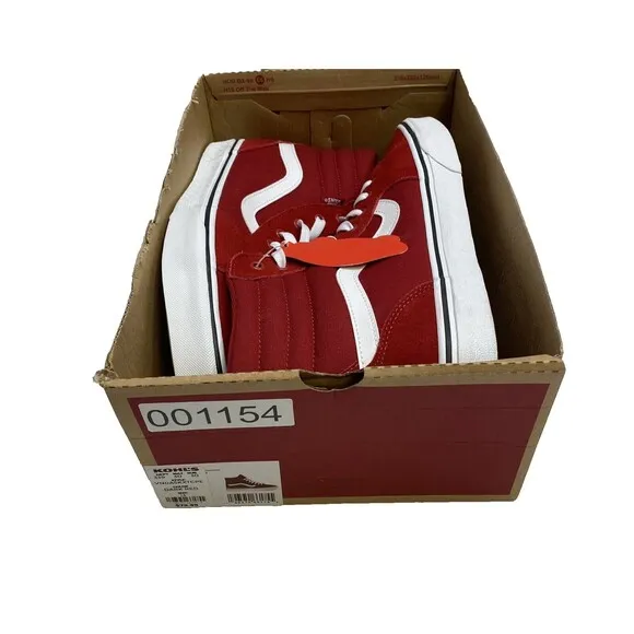 Vans Shoes Men's 13 Red Chili Pepper Filmore Hi Suede Canvas Skater VN0A5KXTCPE