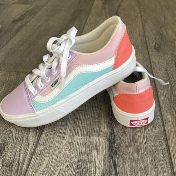 Vans shoes pastel color leather size 7 kids Easter Spring