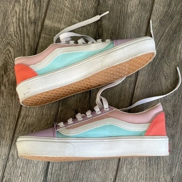Vans shoes pastel color leather size 7 kids Easter Spring