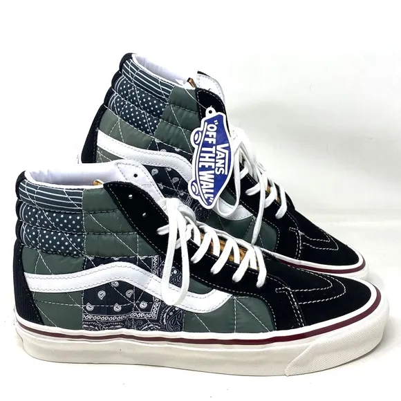 VANS Sk8-Hi 38 DX PW Sneaker Anaheim Canvas Suede Black Multi Men VN0A54FB9GU