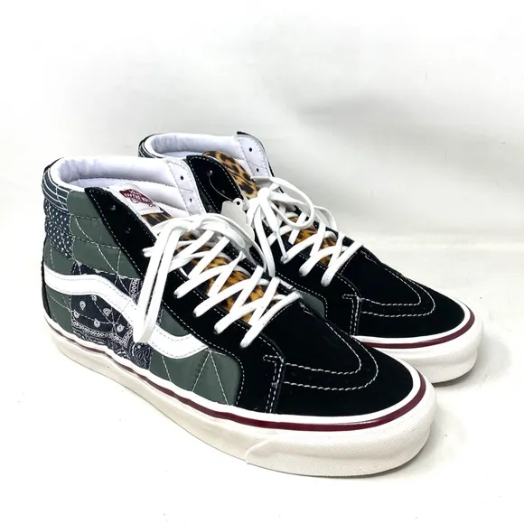 VANS Sk8-Hi 38 DX PW Sneaker Anaheim Canvas Suede Black Multi Men VN0A54FB9GU