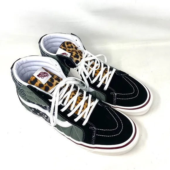 VANS Sk8-Hi 38 DX PW Sneaker Anaheim Canvas Suede Black Multi Men VN0A54FB9GU