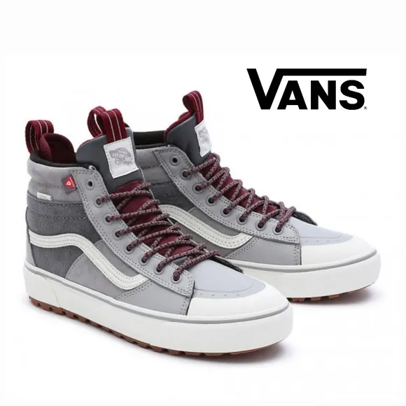 VANS SK8-Hi DR MTE-2 Waterproof Insulated Shoes Grey Women Size 9.5 (Men 8) NEW