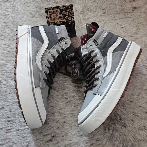 VANS SK8-Hi DR MTE-2 Waterproof Insulated Shoes Grey Women Size 9.5 (Men 8) NEW