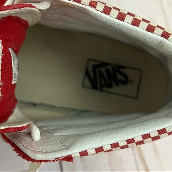 Vans SK8-HI Mix Checker Chili Pepper Red &amp; White M8/W9.5