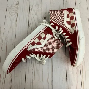 Vans SK8-HI Mix Checker Chili Pepper Red &amp; White M8/W9.5